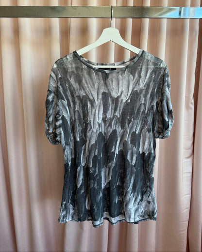 Isabel Marant F/W 2011 Feather Print Linen T-Shirt