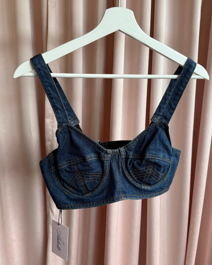 Gaultier Jeans 1990's Denim Bra Top