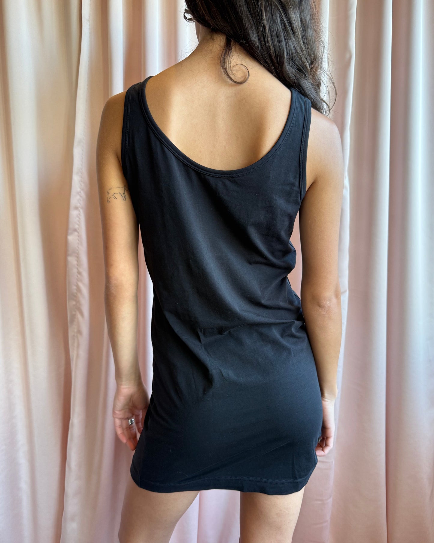 Y-3 S/S 2013 Striped Black Tank Mini Dress