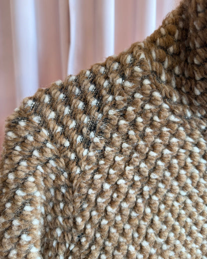 Tsumori Chisato Printed Brown Alpaca Wool Blend Jacket