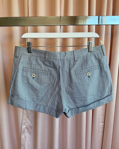 Prada Sport Blue & White Striped Cotton Mini Shorts
