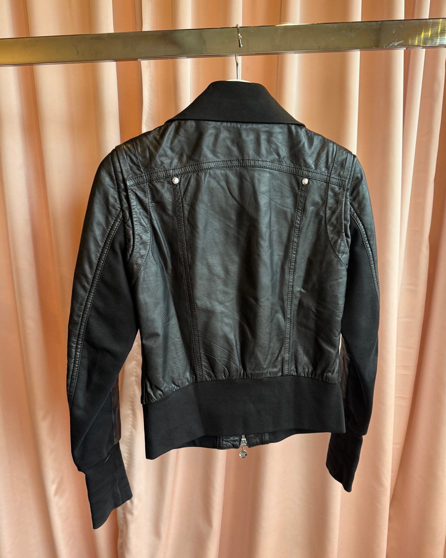 Patrizia Pepe Black Leather Jacket