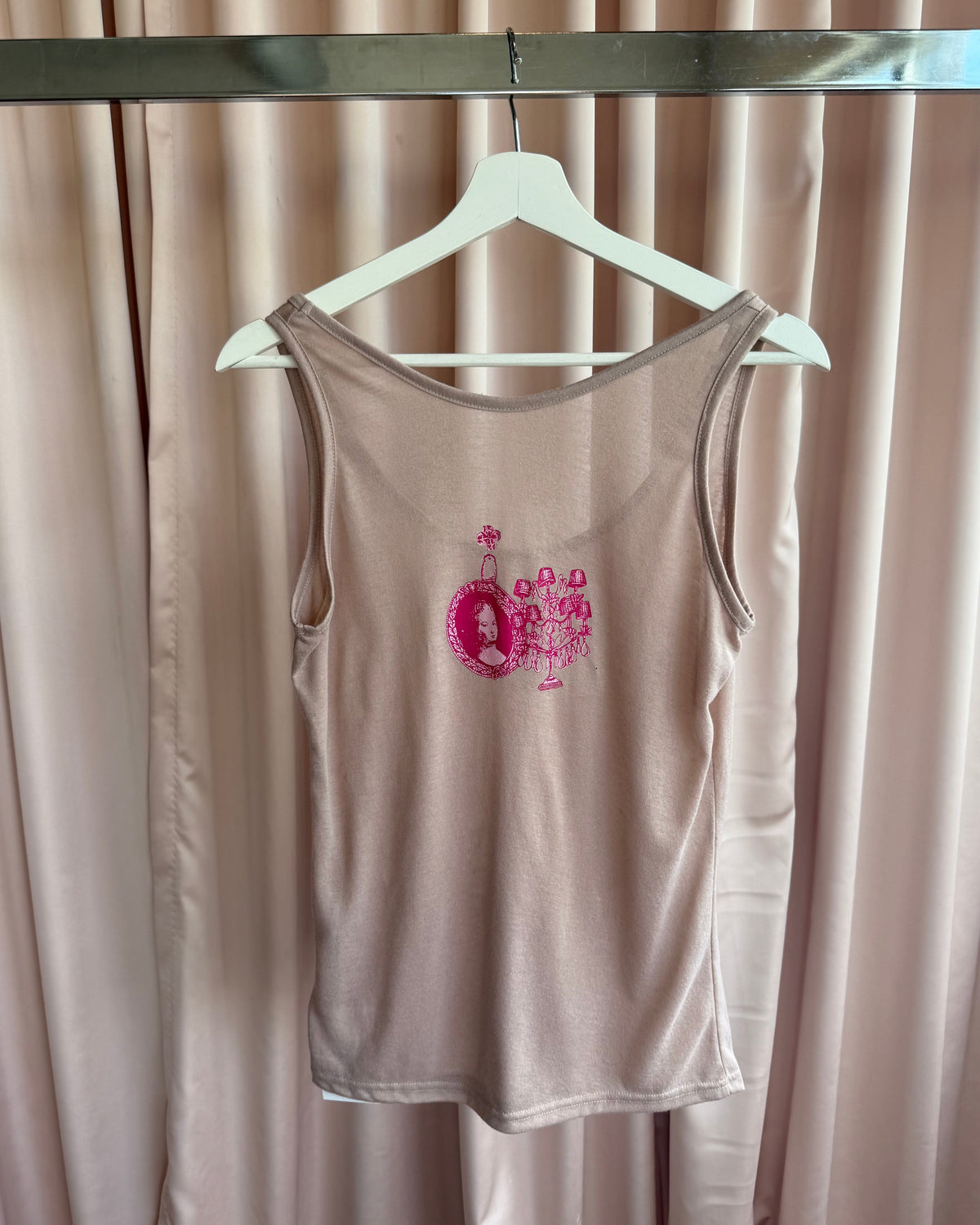 Lolita Lempicka x Biba Pink Cameo Lamp Print Tank Top