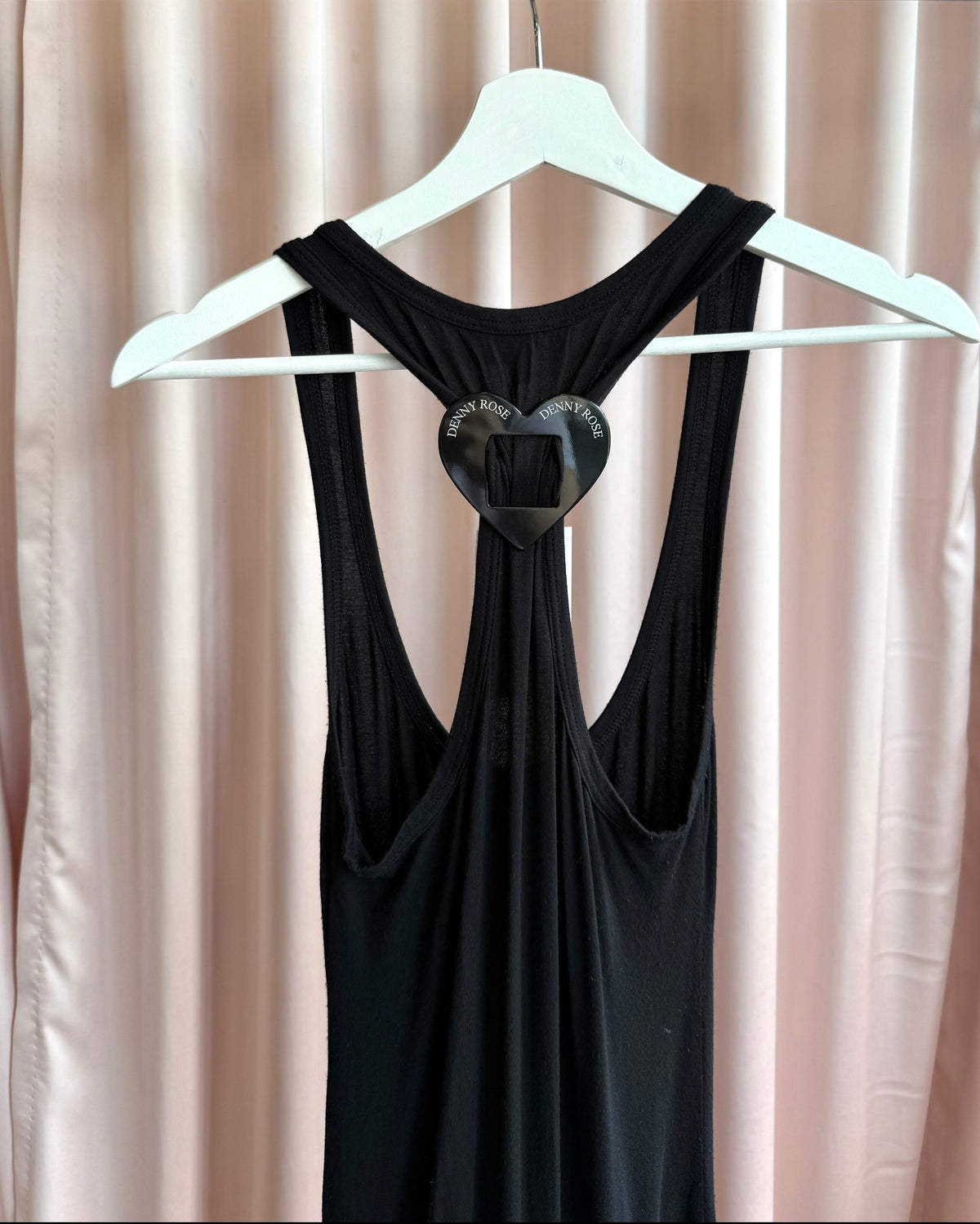 Italian Brand Drop Waist Black Tank Dress