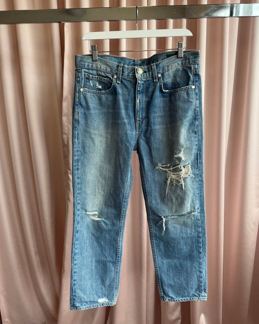 Rag & Bone Distressed Faded Boyfriend Denim