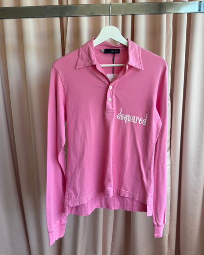 Dsquared² S/S 2005 Runway "Mr. Catenacci" Pink Long Sleeve Polo