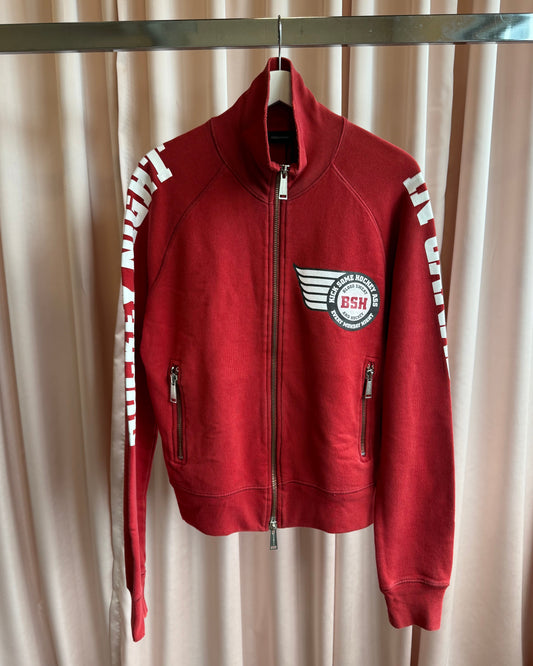Dsquared² F/W 2004 “Hockey Night" Red Zip Up Sweatshirt
