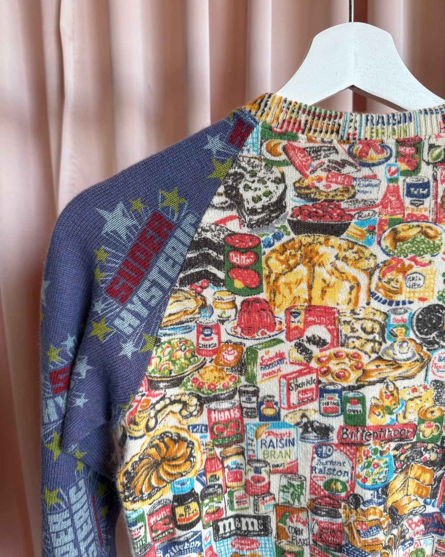 Hysteric Glamour 90's All Over Print Wool Angora Blend Cardigan