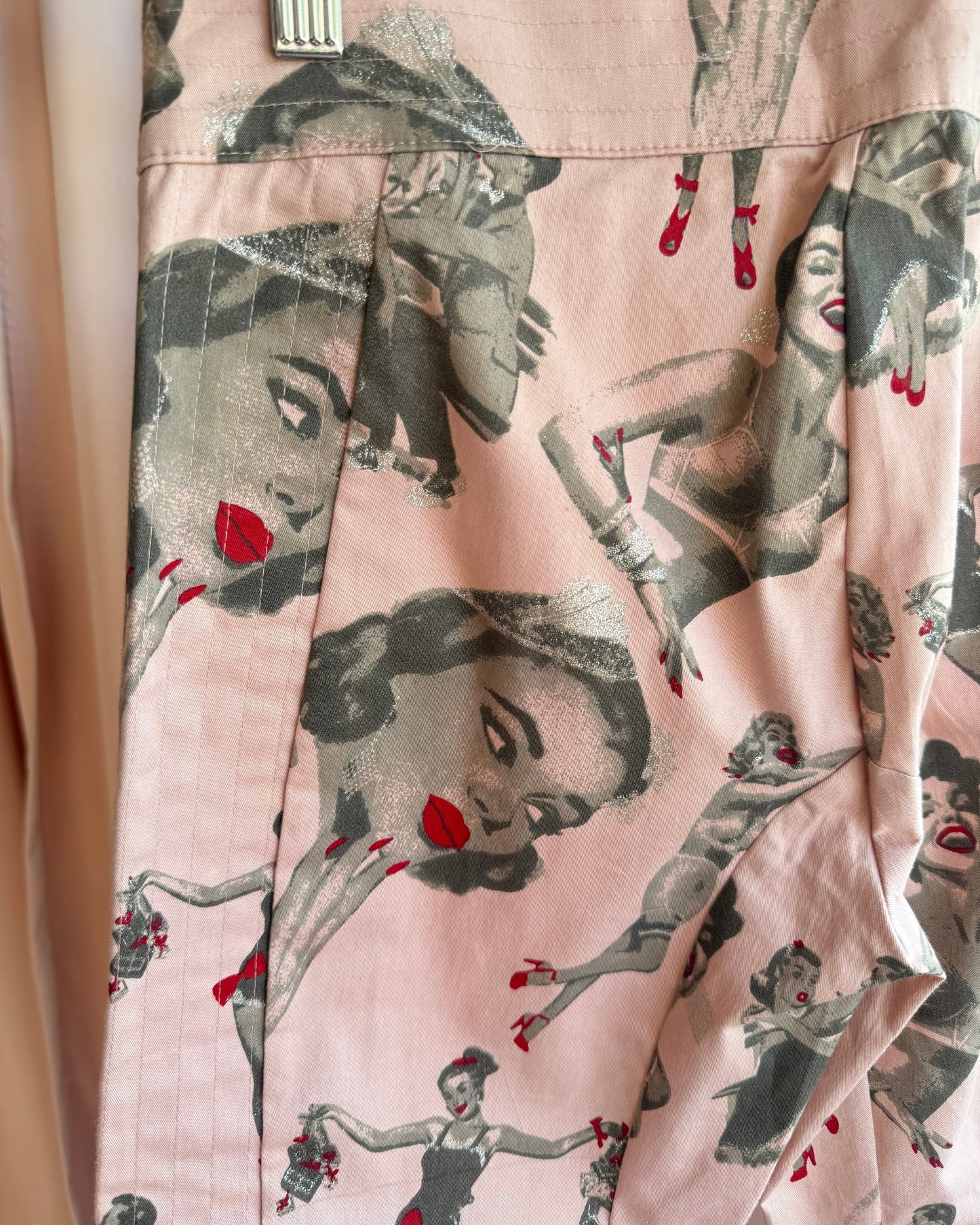 D&G S/S 2004 Runway Pin-Up Glitter Print Capris