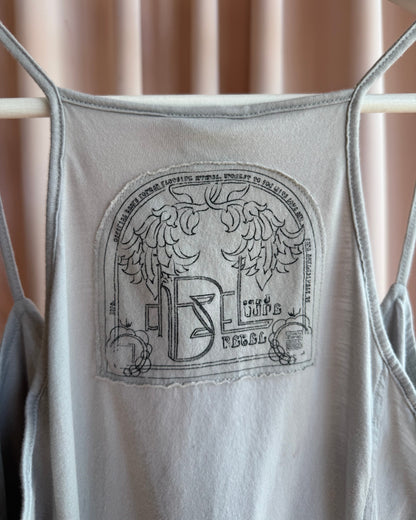 Diesel Light Grey Bell Drawstring Henley Tank Top