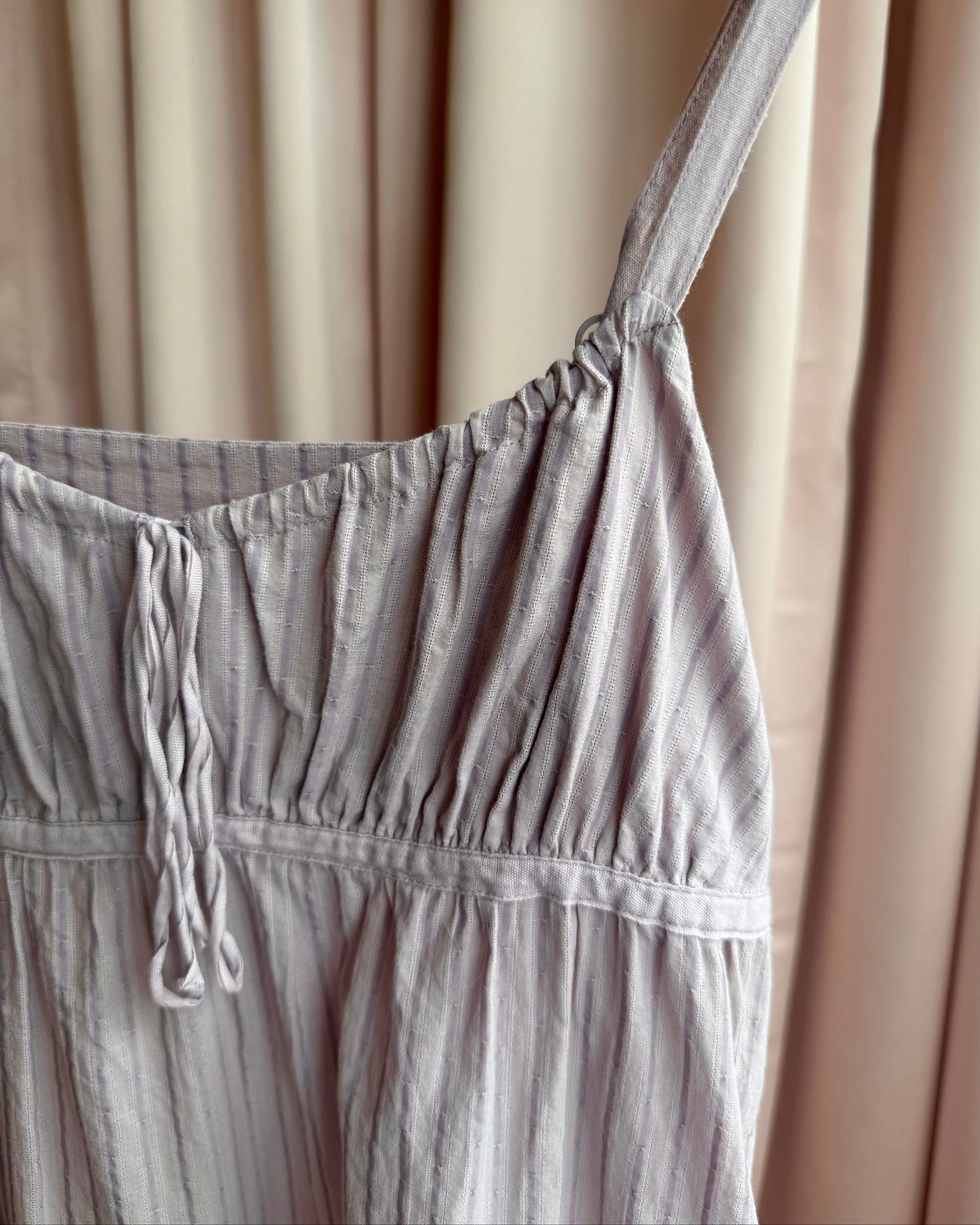 Marc by Marc Jacobs Lilac Pinstriped Gathered Bust Camisole