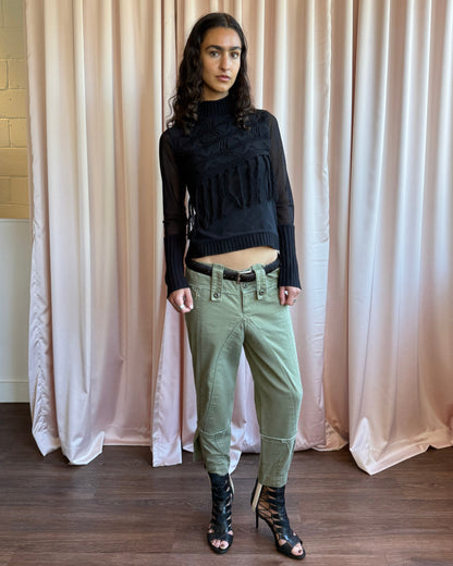 Junya Watanabe S/S 2006 Military Green Cropped Stirrup Pants