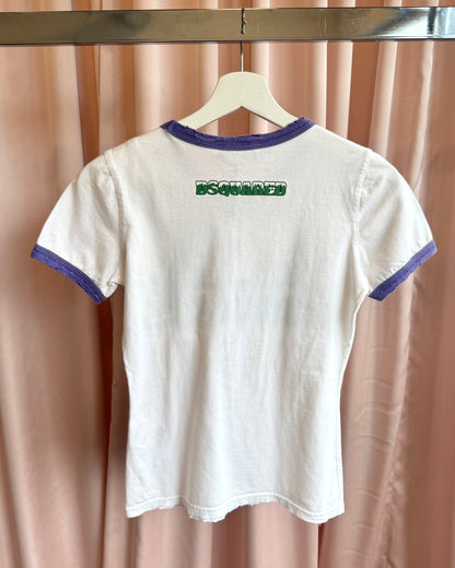 Dsquared² F/W 2004 "Twin Pines" Graphic Ringer T-Shirt