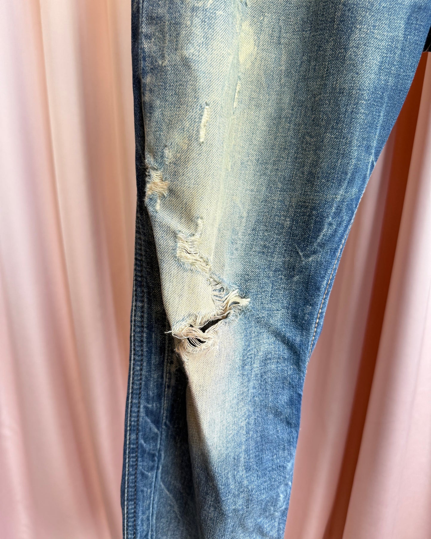 Diesel "Darron" Painted Distressed Faded Denim