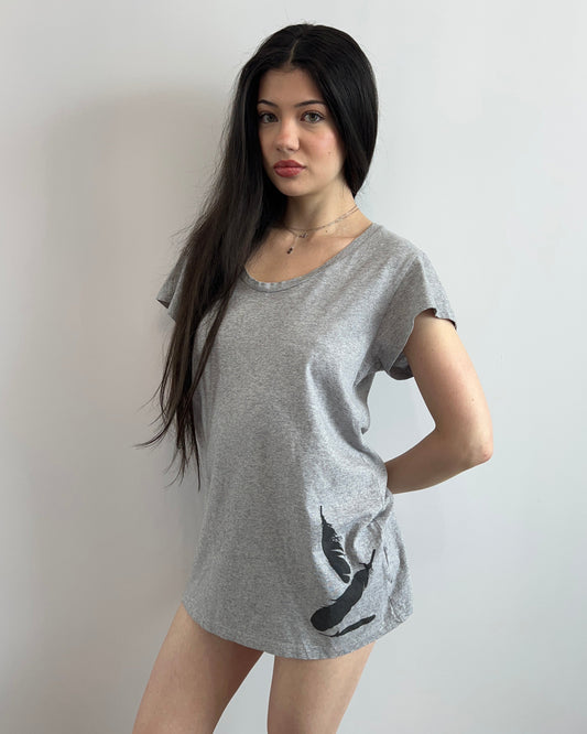 Y-3 F/W 2012 Grey Graphic T-Shirt