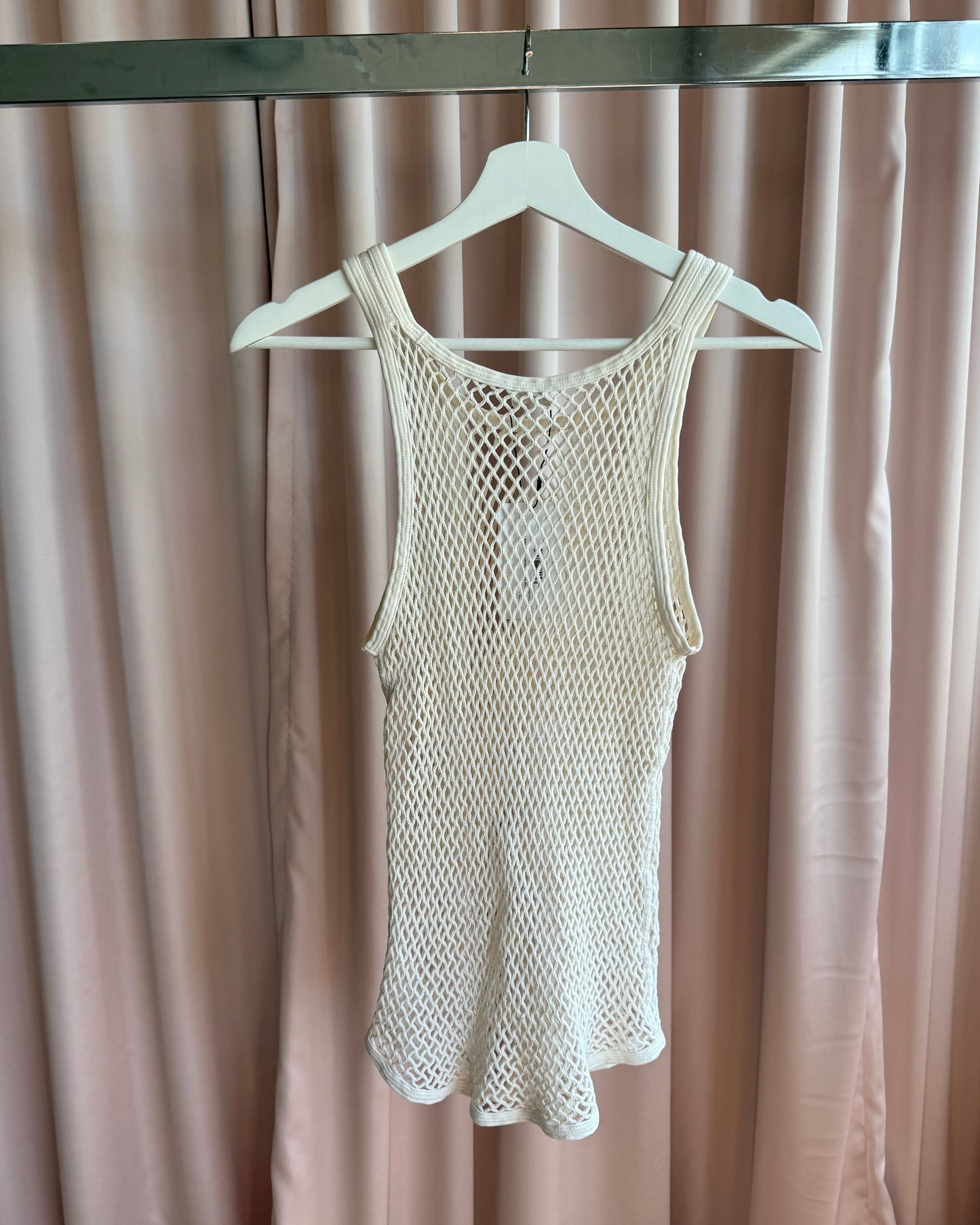 1960's Brynje Norway Fishnet Cotton Tank Top