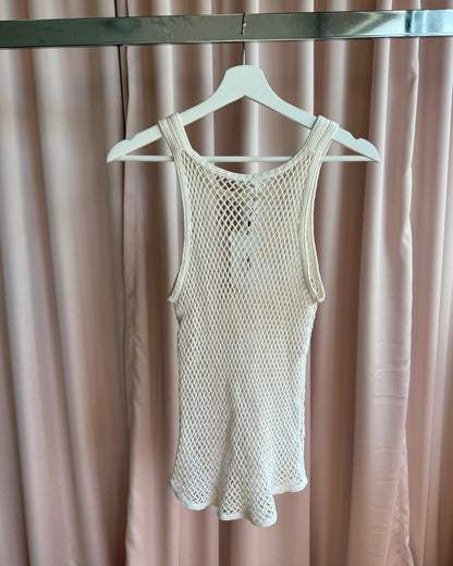 1960's Brynje Norway Fishnet Cotton Tank Top