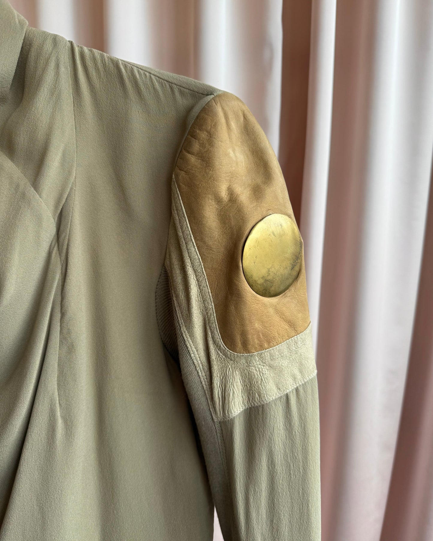 Rick Owens S/S 13 Island Olmar & Mirta Brass Shoulder Silk Jacket