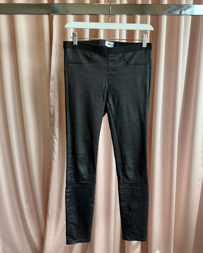 Helmut Lang Black Lamb Leather Leggings