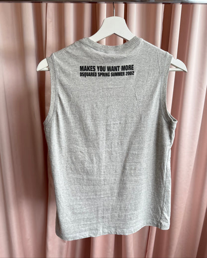 Dsquared² S/S 2002 "Hard Core" Grey Tank Top