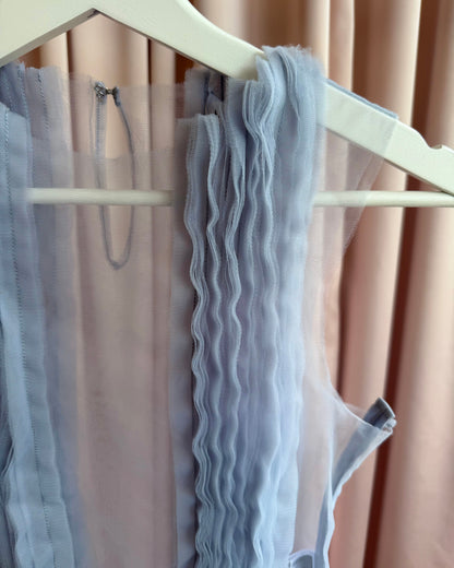 Collina Strada NWT Blue Dandelion Sheer Tulle Tank Top