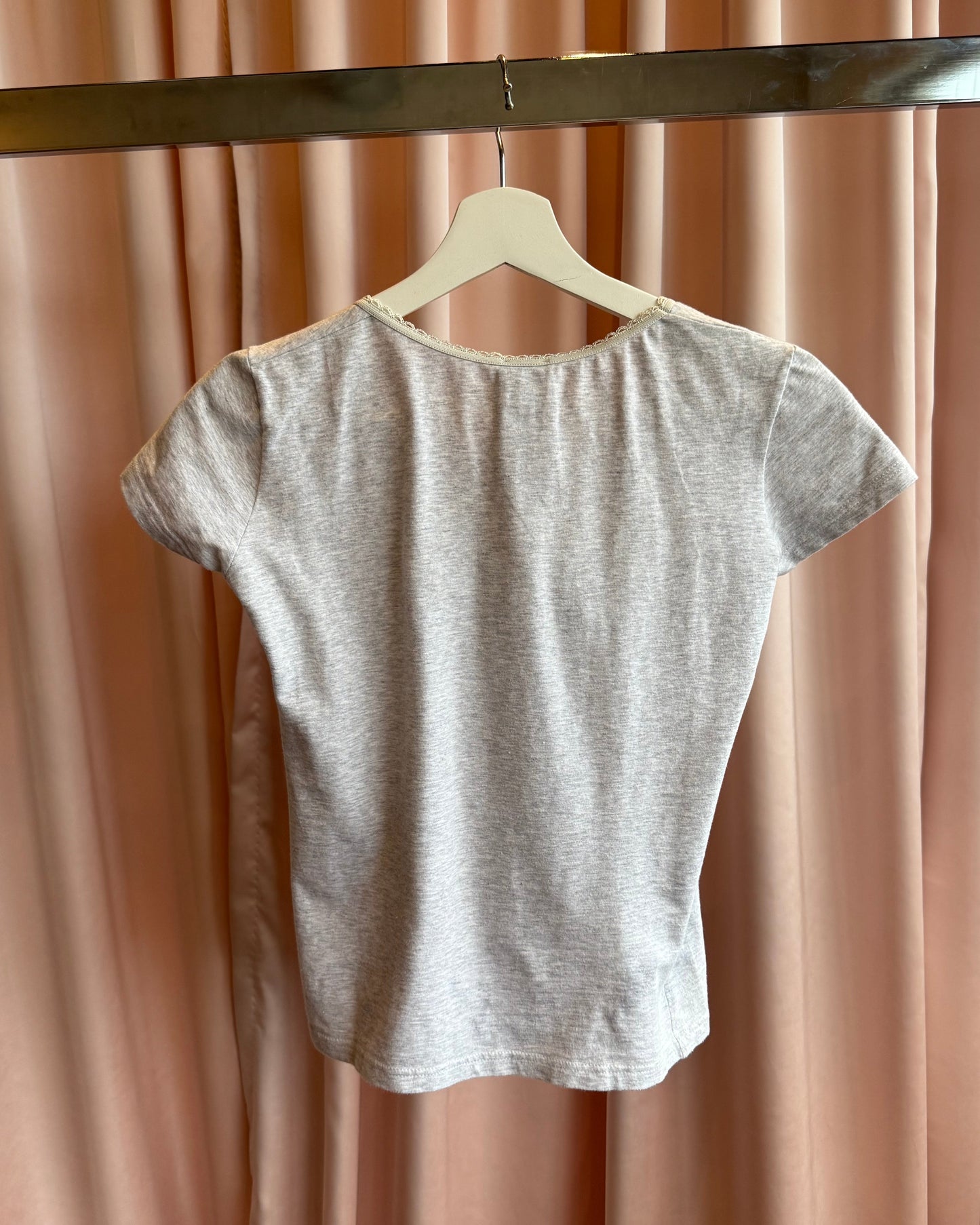 D&G Underwear 2000's Kitty Print Grey T-Shirt