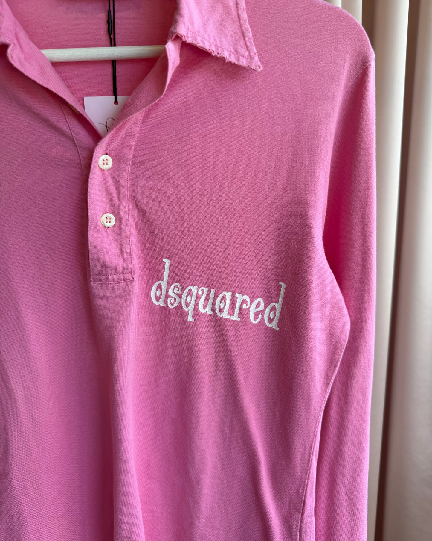 Dsquared² S/S 2005 Runway "Mr. Catenacci" Pink Long Sleeve Polo