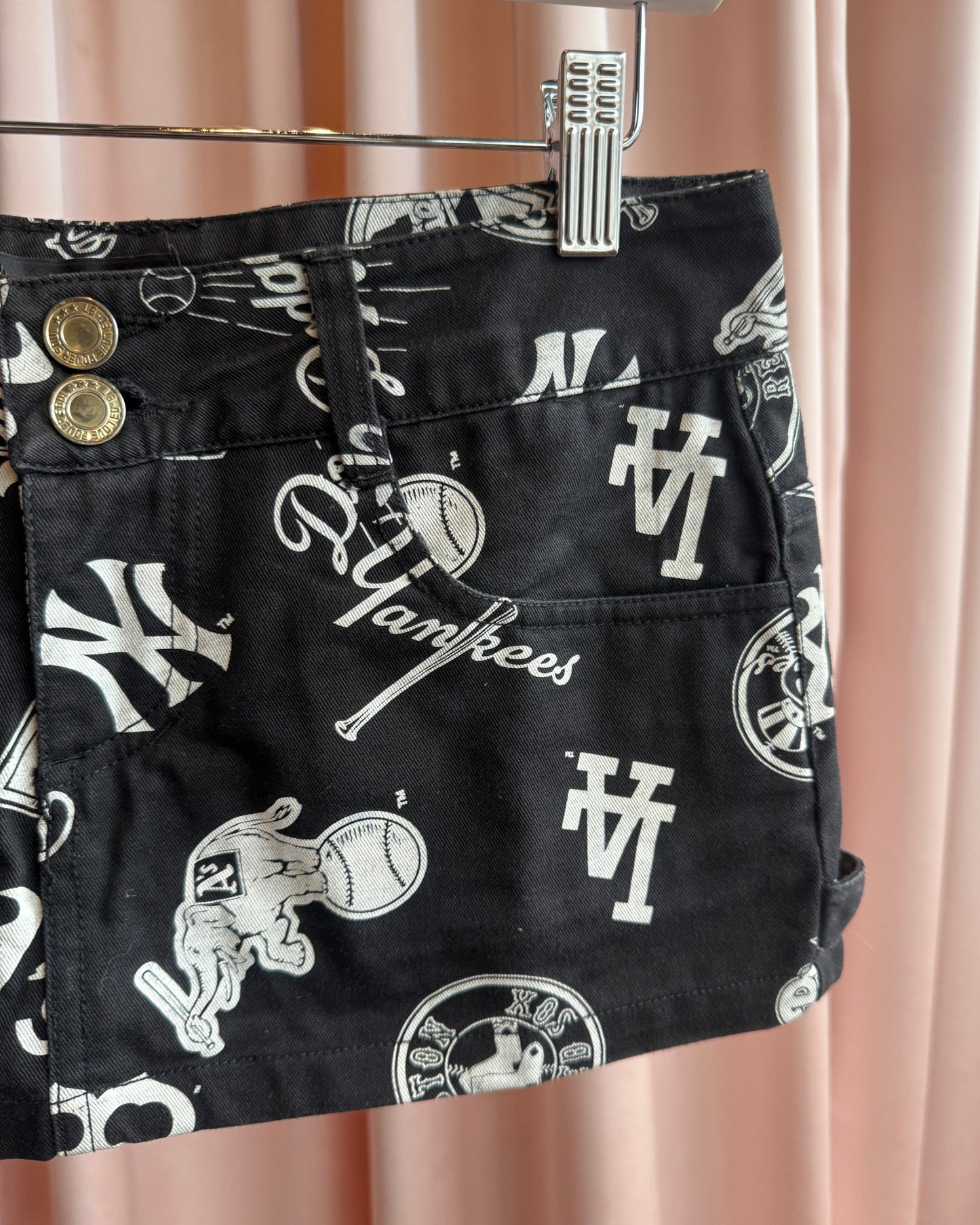 Japanese Brand x MLB All Over Print Micro Mini Skirt