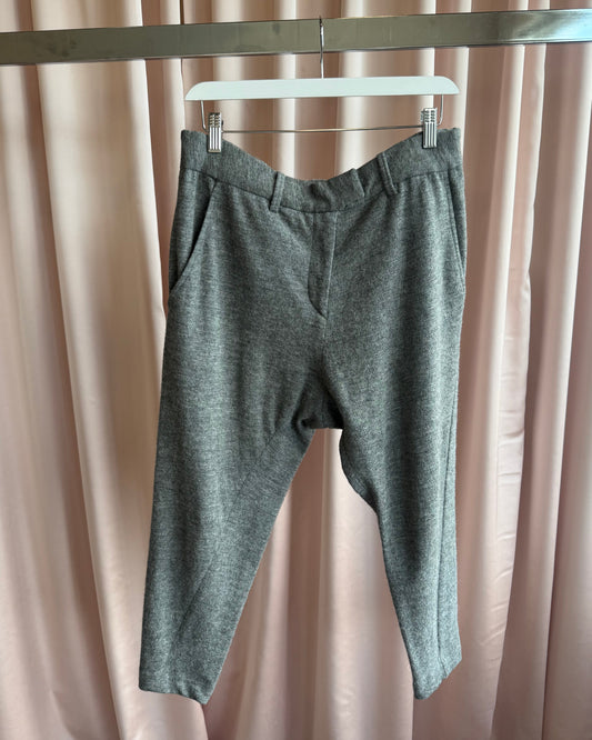 Isabel Marant Grey Alpaca Wool Drop Trousers