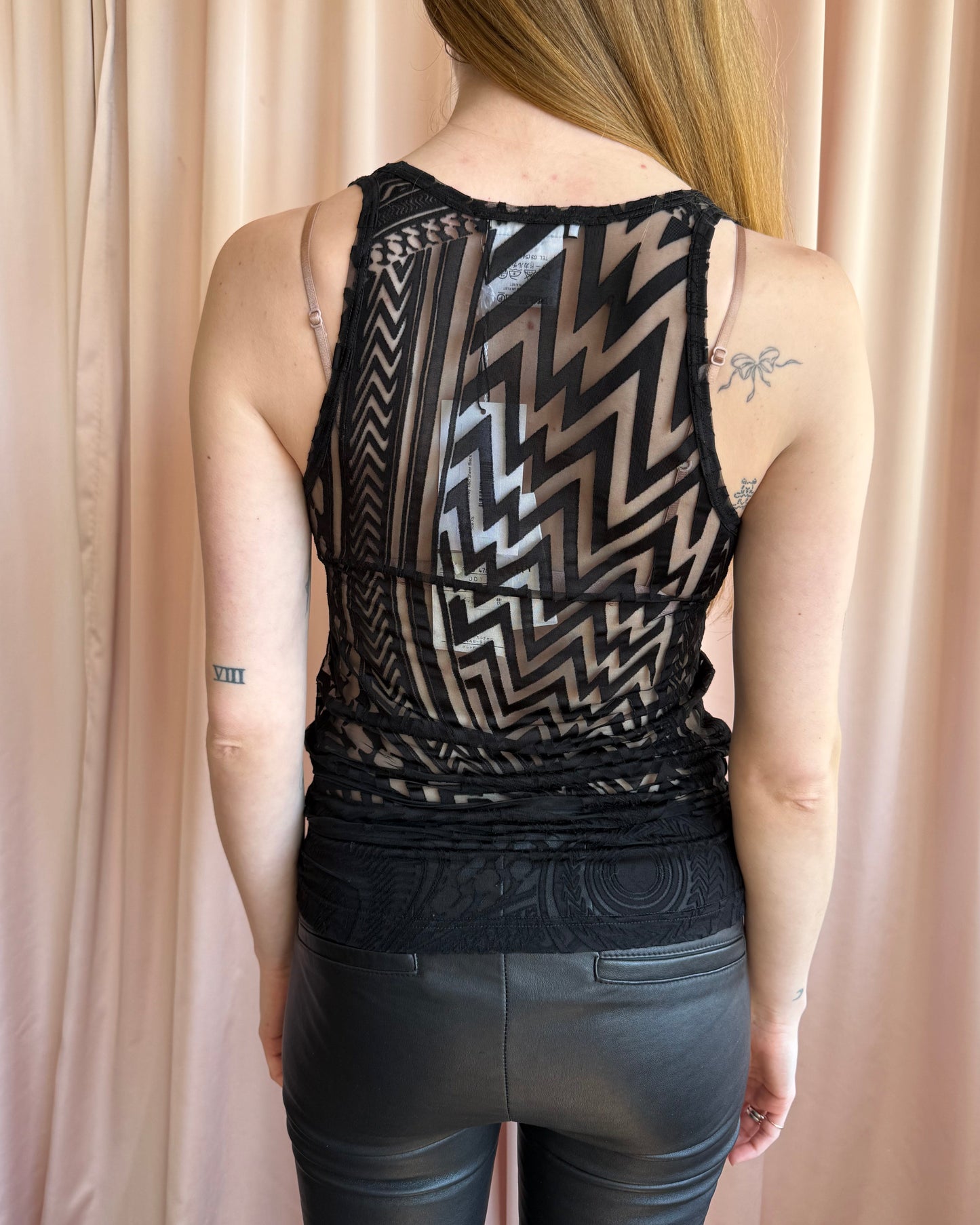 Givenchy S/S 2010 by Riccardo Tisci Sheer Black Tank Top