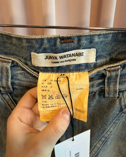 Junya Watanabe S/S 2002 Patchwork Flared Denim Maxi Skirt