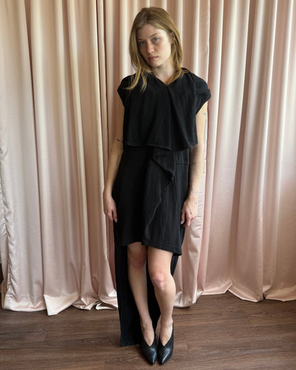Rick Owens DRKSHDW F/W 16 Black High Low Dress