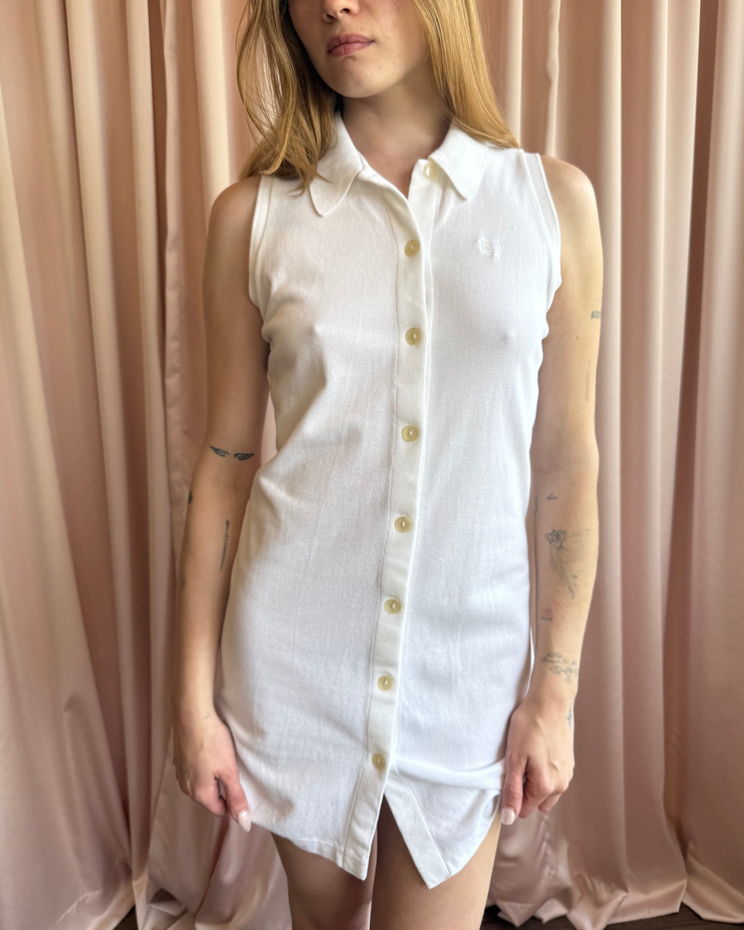 Escada Sport Sleeveless Polo White Mini Dress