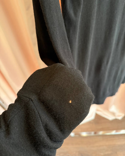 Diesel Black Knit Hood Zip Up Mini Dress