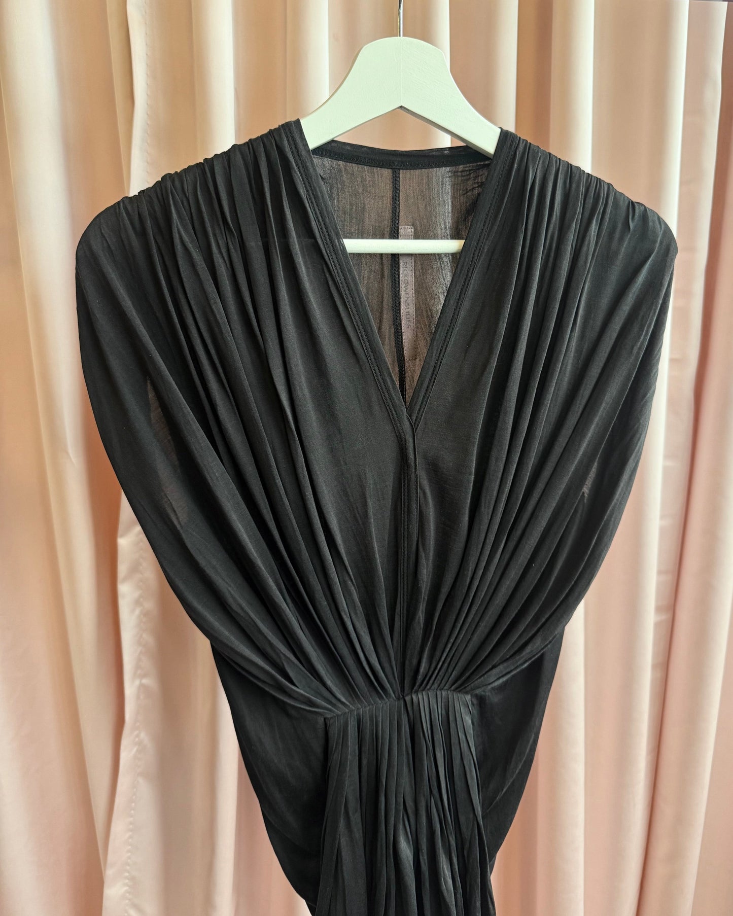 Rick Owens Lilies Sleeveless Draped Mini Dress