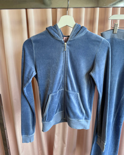 Juicy Couture 2000's Cornflower Blue Velour Tracksuit Set