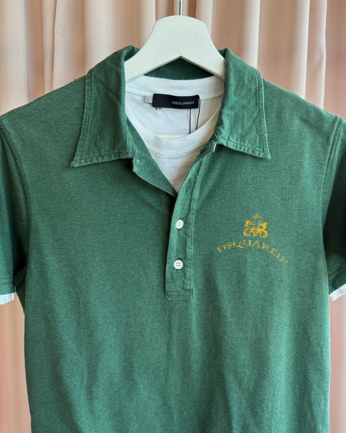 Dsquared² F/W 2006 Forest Green Double Layered Polo Shirt