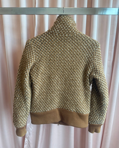 Tsumori Chisato Printed Brown Alpaca Wool Blend Jacket