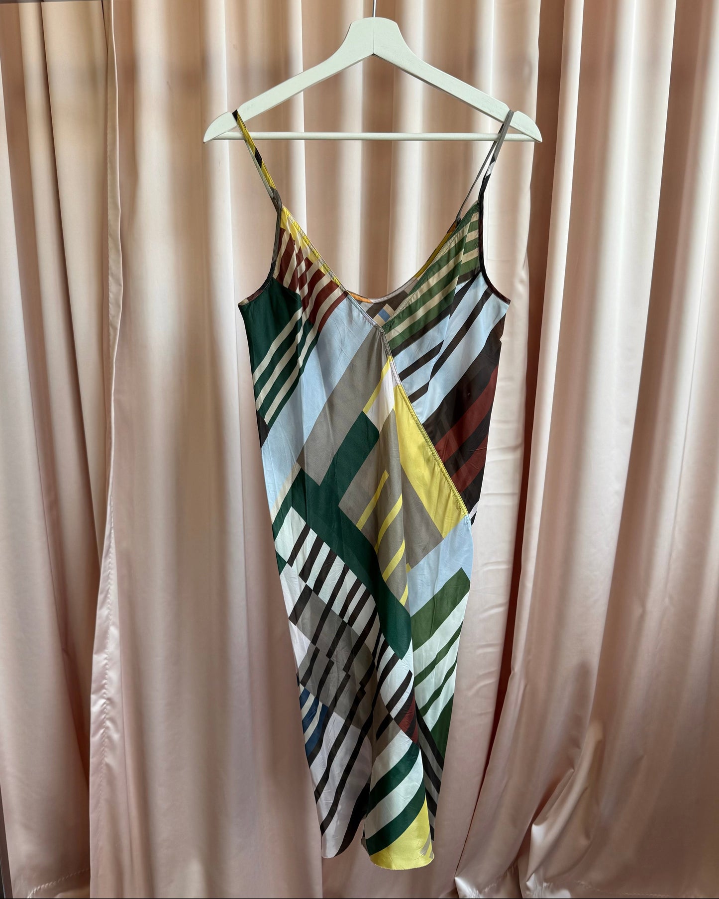 Rick Owens S/S 20 Tecuatl Uxmal Print Cupro Slip Dress