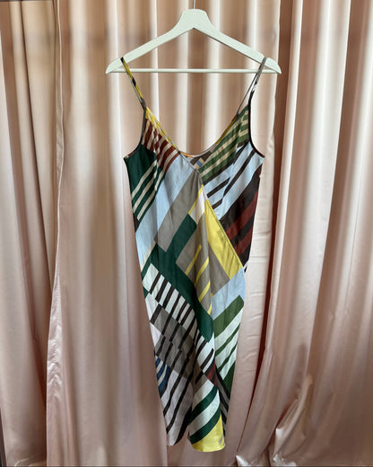 Rick Owens S/S 20 Tecuatl Uxmal Print Cupro Slip Dress