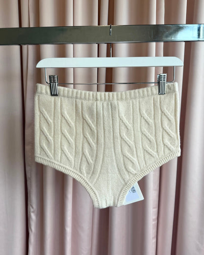 Blumarine NWT Off-White Braid Cable Knit Shorts