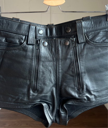 Leather Micro Shorts