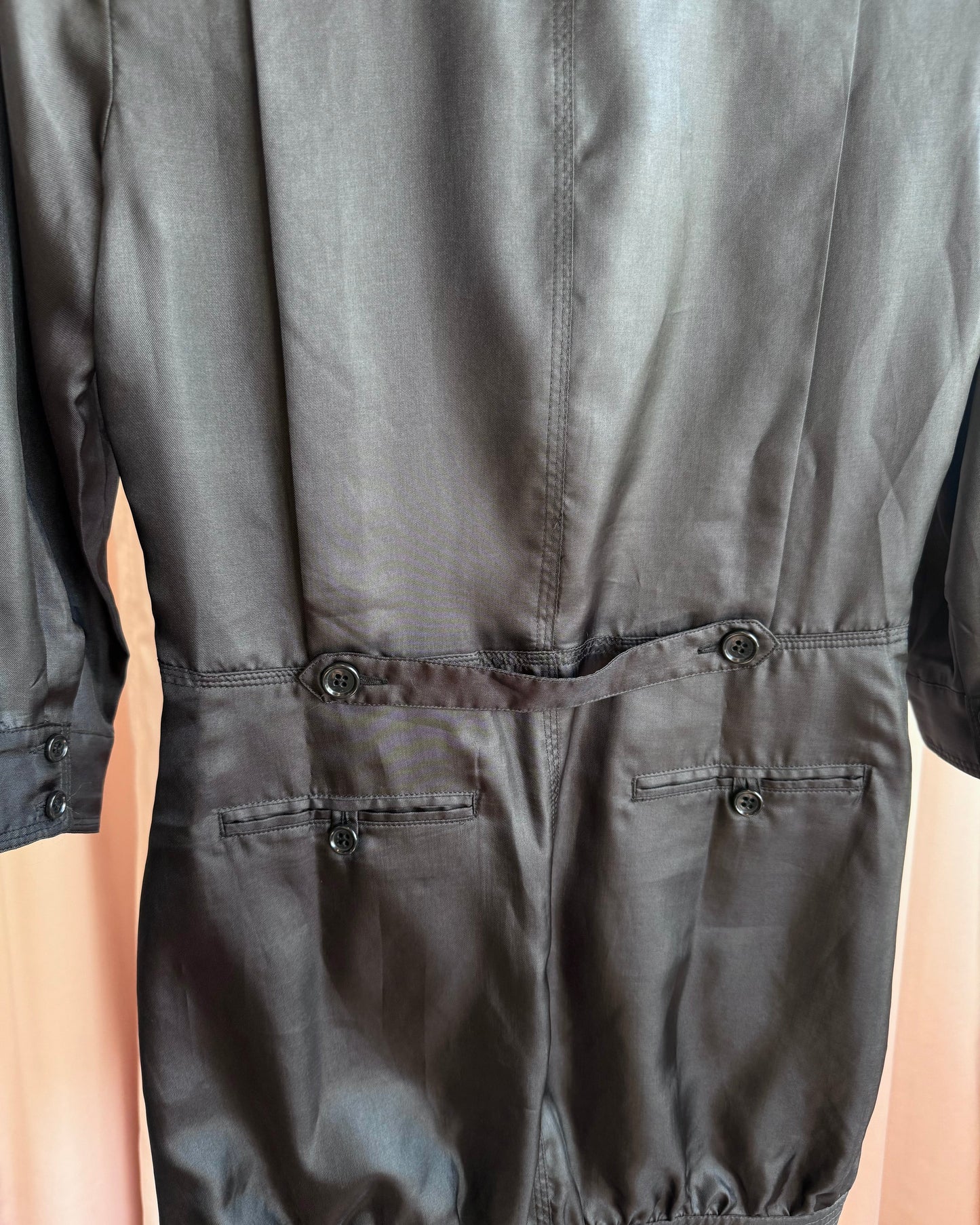 Japanese Brand Black Mini Shirt Dress