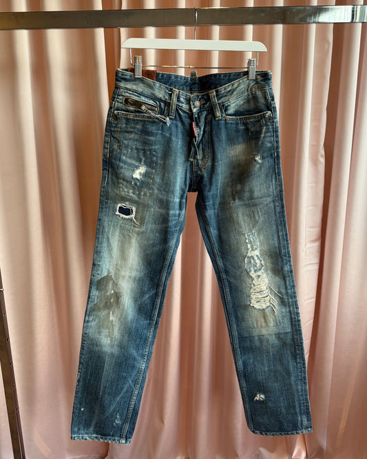 Dsquared² F/W 2007 Distressed Mud Wash Denim