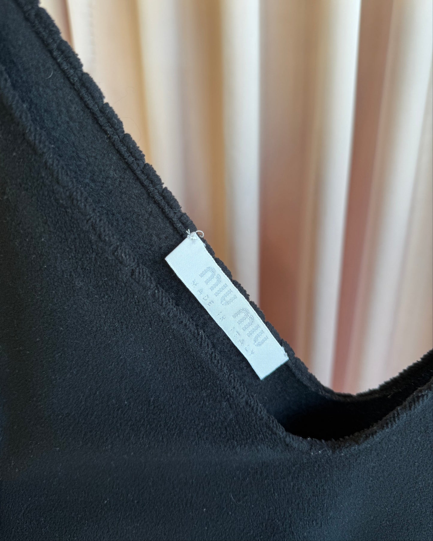 Miu Miu F/W 1997 Black Fleece Shift Dress