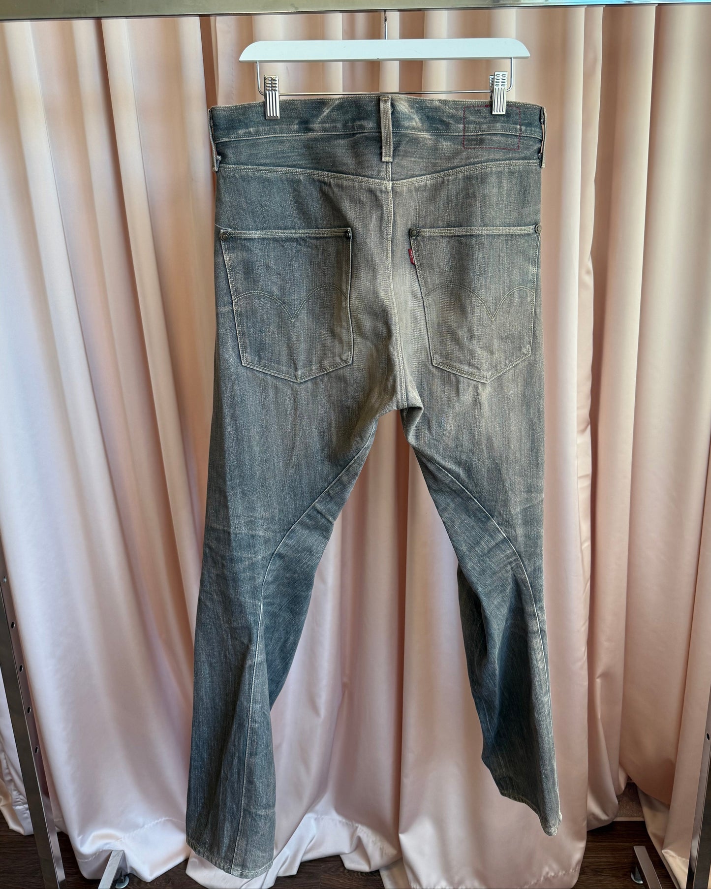 Levi's Engineered Jeans Faded Grey Twisted Denim