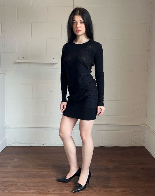 Jean Paul Gaultier Soleil Long Sleeve Lace Dress