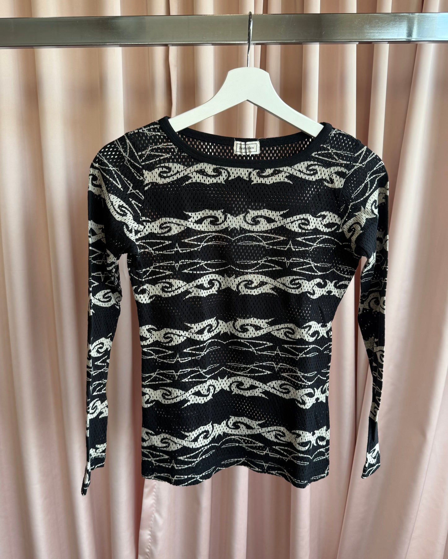 Hysterics 90's Tribal Tattoo Print Long Sleeve Top