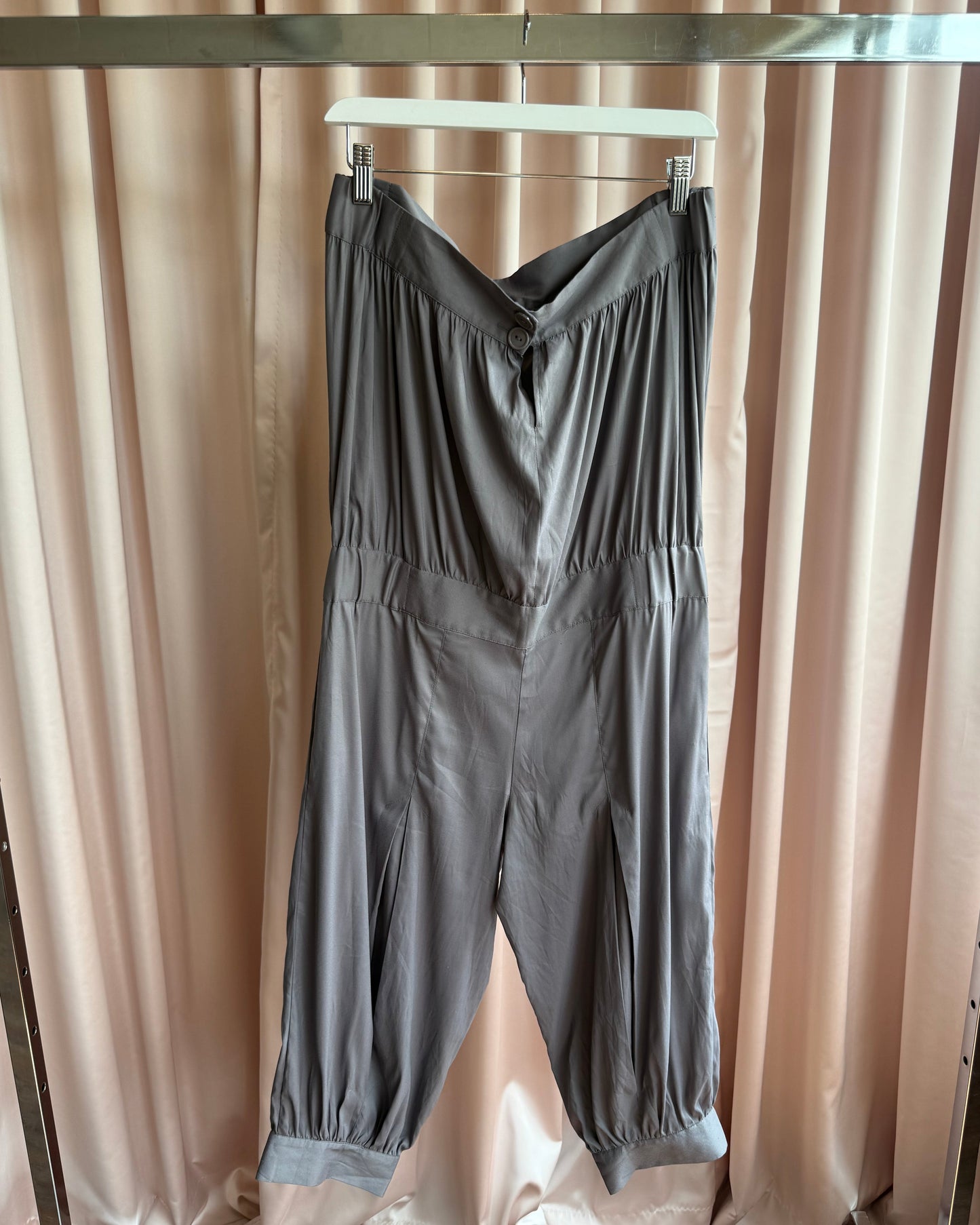 Anne Valerie Hash S/S 2008 Grey Strapless Jumpsuit