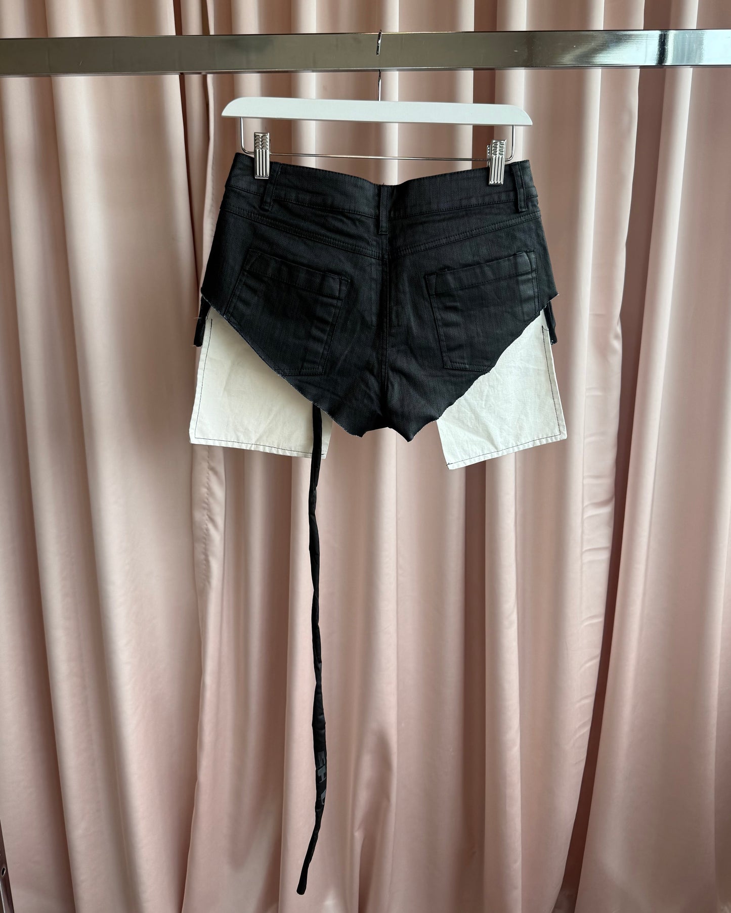 Rick Owens DRKSHDW Waxed Denim Mini Shorts